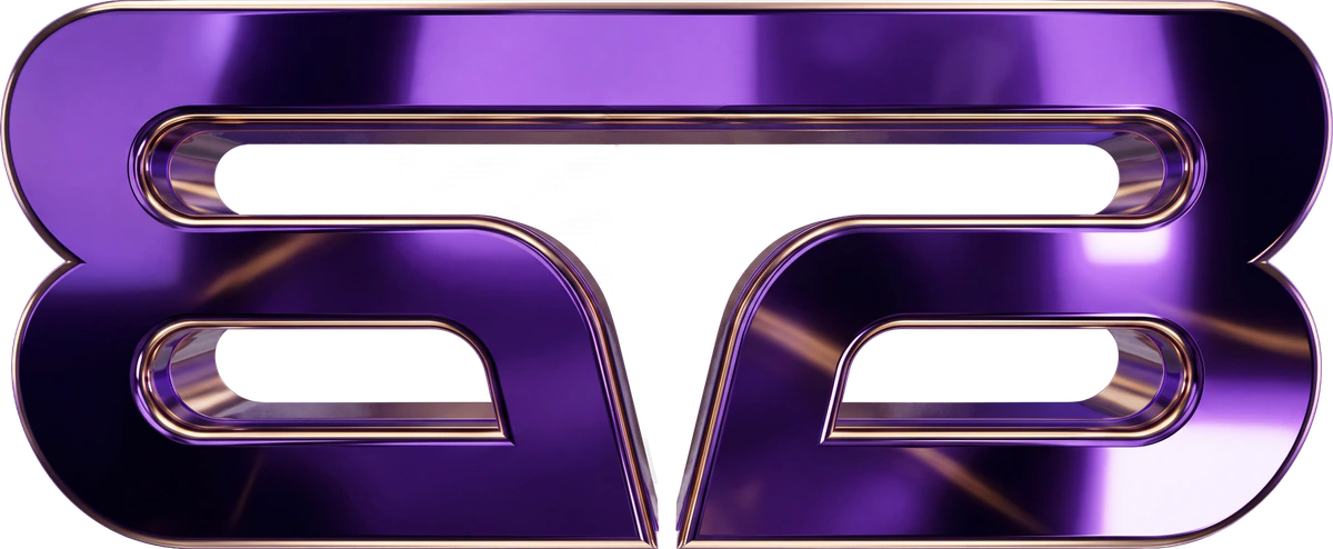 Blueback purple metallic logo